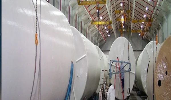 مخزن فلزی خوابیده صنعتی